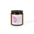Inspirational Butterfly Soy Candle — "Christ in Me" Amber Jar 9oz,4oz