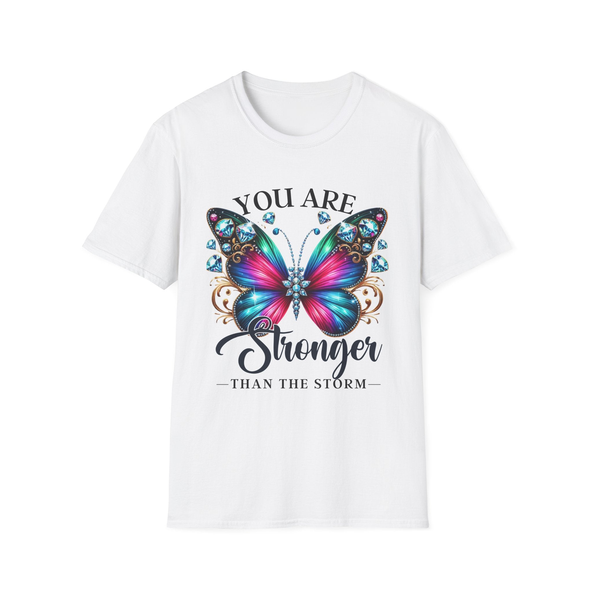 You Are Stronger Than The Storm Butterfly T-Shirt | Inspirational Motivational Tee