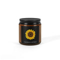 Sunflower Soy Candle — "Unapologetic in Full Bloom" Amber Jar (Multi-Size)