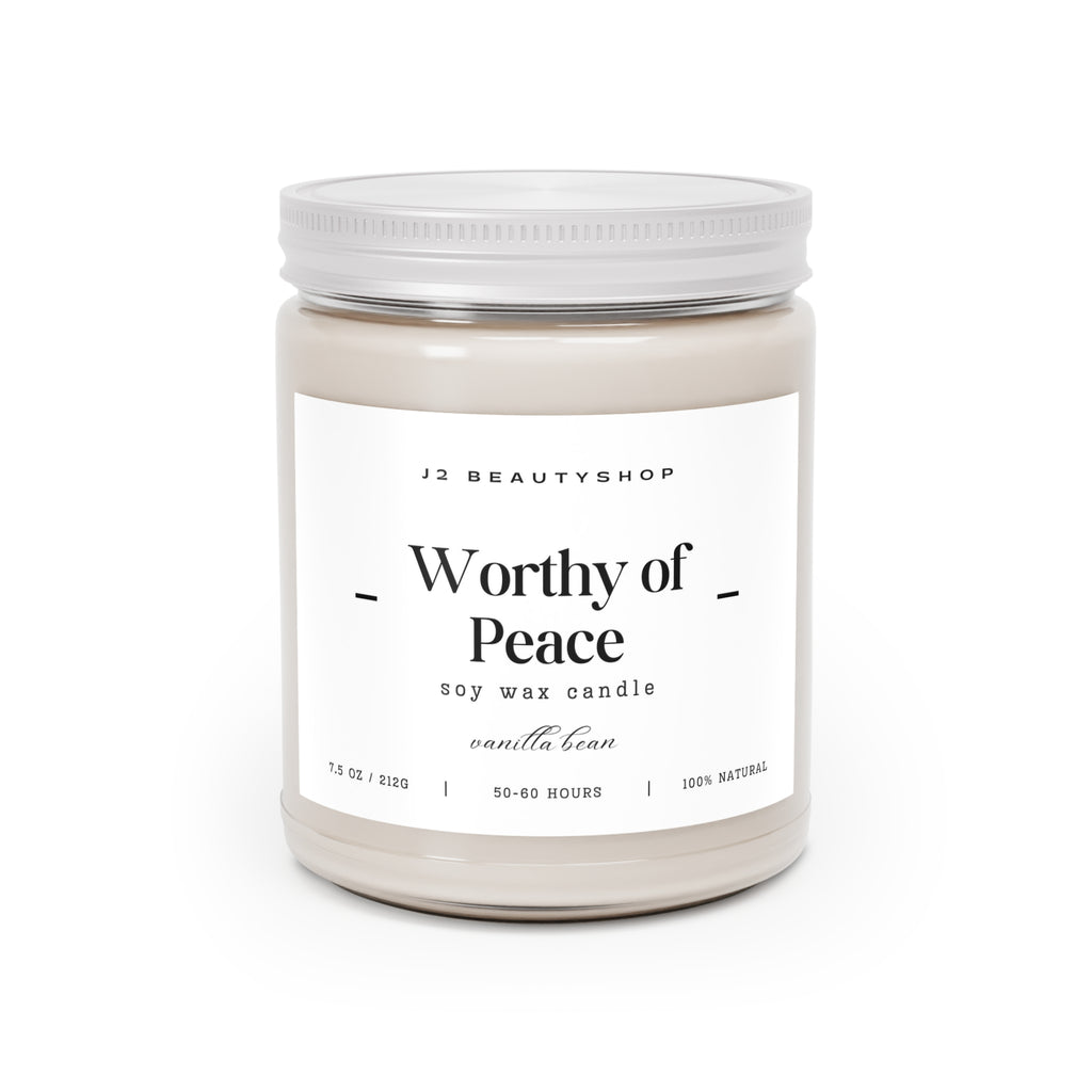 AffIRMATION SOY CANDLE 9oz- "Worthy of Peace"