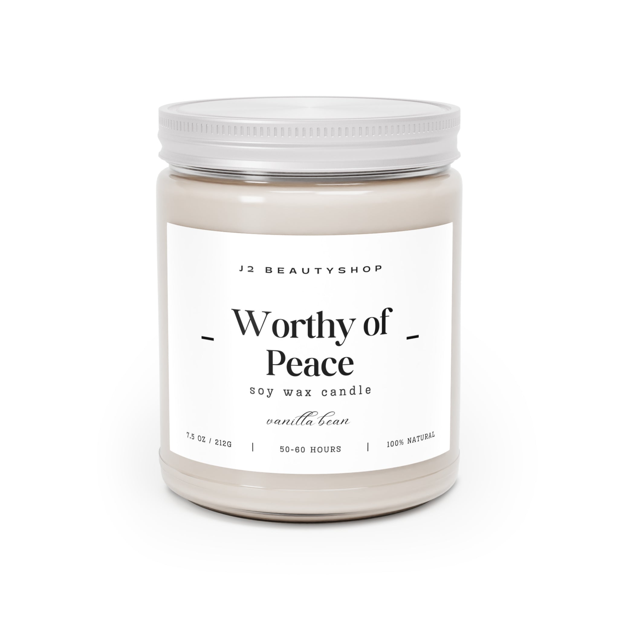 AffIRMATION SOY CANDLE 9oz- "Worthy of Peace"