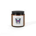 Inspirational Butterfly Soy Candle — "You Are Stronger Than The Storm" Amber Jar