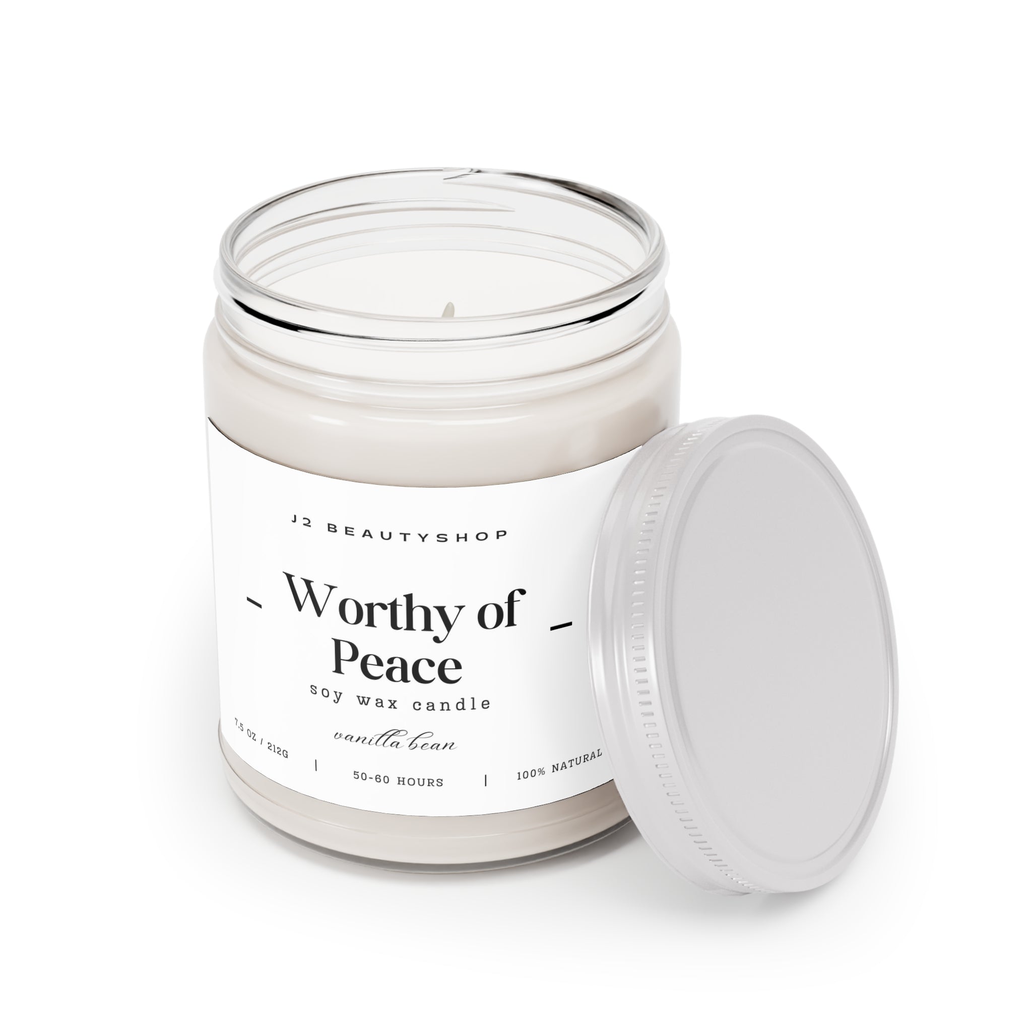 AffIRMATION SOY CANDLE 9oz- "Worthy of Peace"
