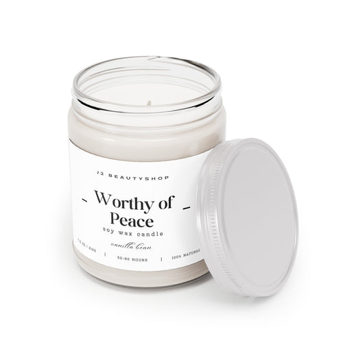 AffIRMATION SOY CANDLE 9oz- "Worthy of Peace"